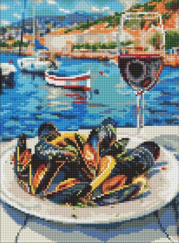 Diamentowa mozaika - Portowy przysmak 30x40cm