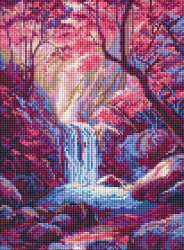 Diamentowa mozaika - Wodospad 30x40cm, Ideyka