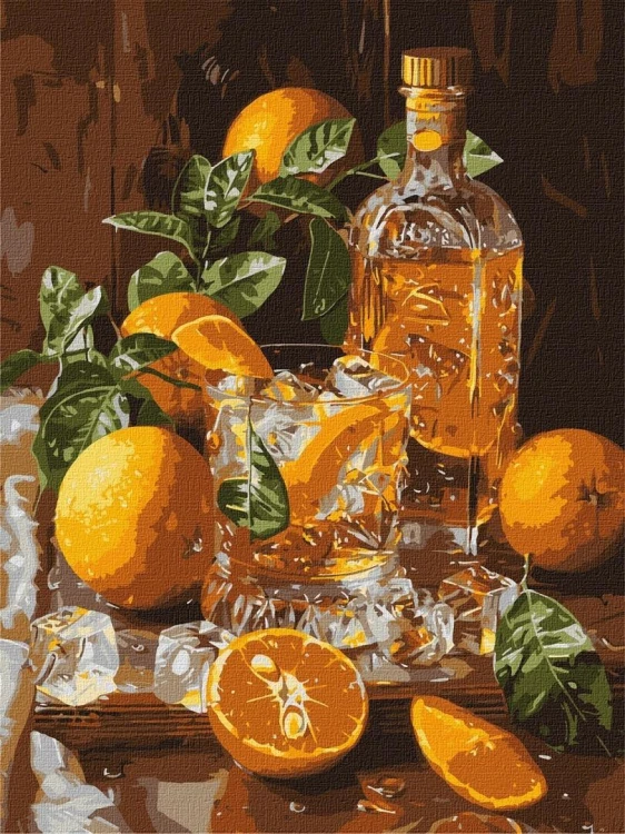 Malowanie po numerach - Pomarańczowy.. 30x40cm