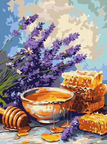 Malowanie po numerach - Lawenda i miód 30x40cm