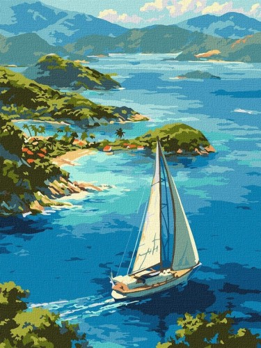 Malowanie po numerach -Nieskończona laguna 30x40cm