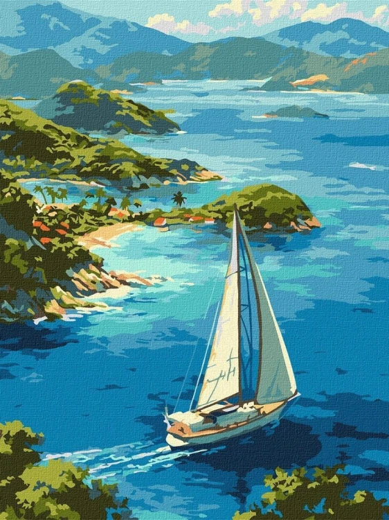 Malowanie po numerach -Nieskończona laguna 30x40cm