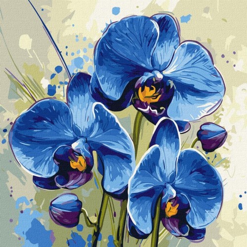 Malowanie po numerach - Delikatna orchide 40x40cm