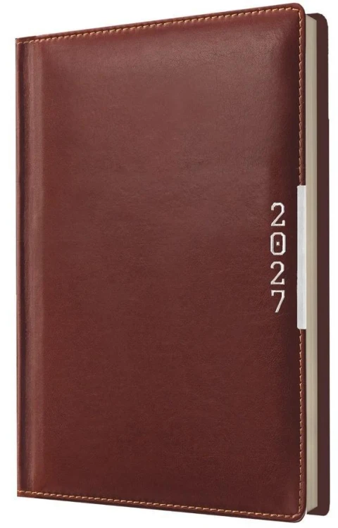 Kalendarz 2027 A5 tygodniowy Brąz