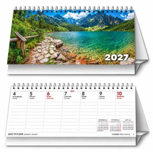 Kalendarz 2027 biurkowy Morskie Oko