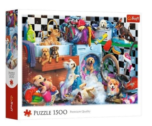 Puzzle 1500 Psie szaleństwo TREFL, Trefl