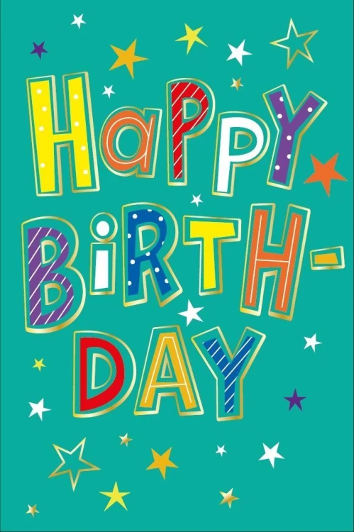 Karnet Urodziny - Vibrant B-Day