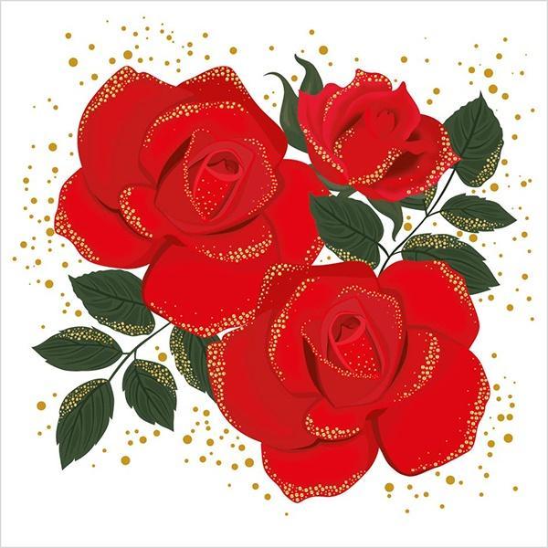 Karnet pop-up - Roses