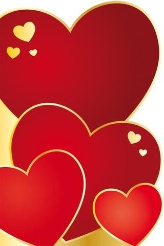 Karnet Walentynki - Red Die Cut Hearts