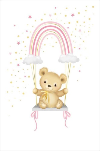 Karnet Uniwersalny - Pink Rainbow Teddy