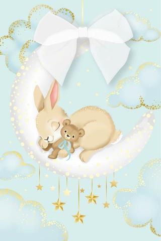 Karnet Narodziny - Sweet Baby Blue