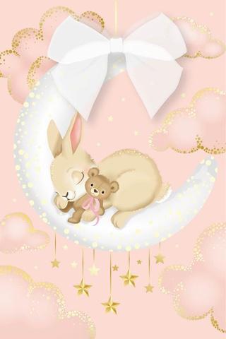 Karnet Narodziny - Sweet Baby Pink