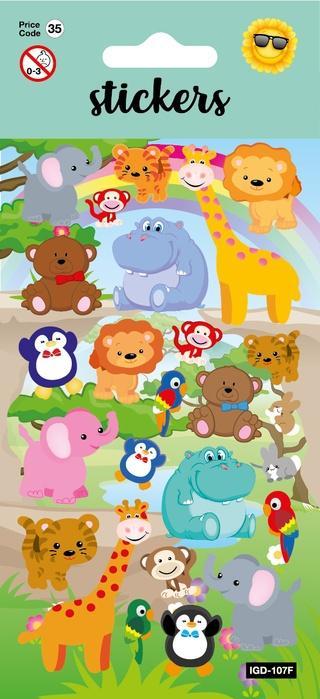 Naklejki - Zoo Animals, Card Group Greetings