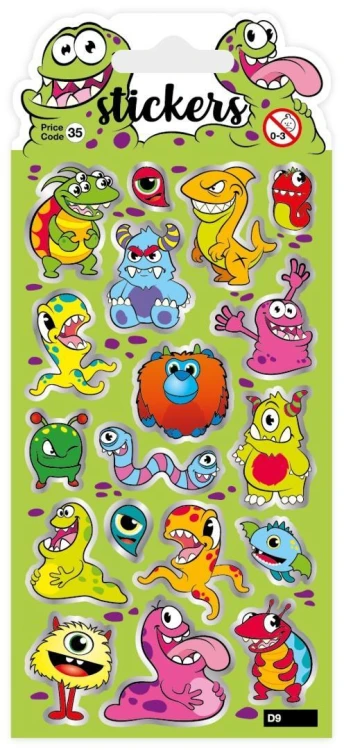 Naklejki - Monsters, Card Group Greetings