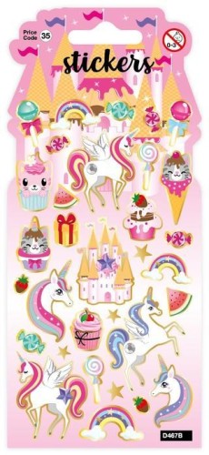 Naklejki - Cute Unicorns, Card Group Greetings