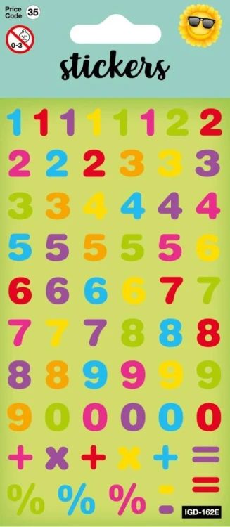 Naklejki - Pattern Numbers, Card Group Greetings