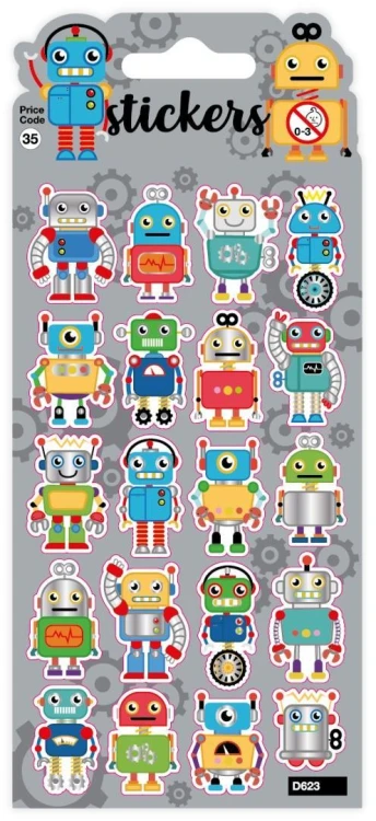 Naklejki - Robot, Card Group Greetings