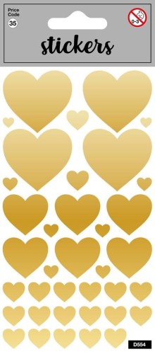 Naklejki - Golden Hearts, Card Group Greetings