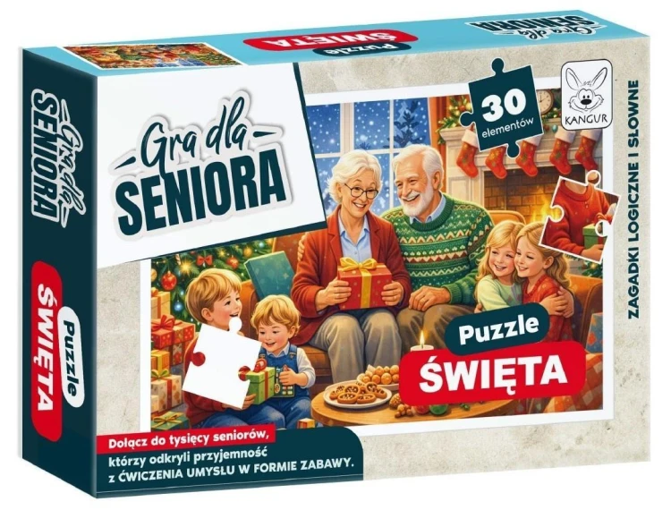 Gra dla Seniora. Puzzle Święta 30el, Kangur