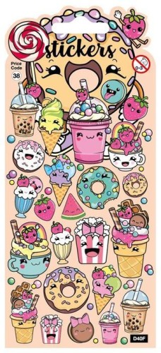 Naklejki - Happy Food, Card Group Greetings