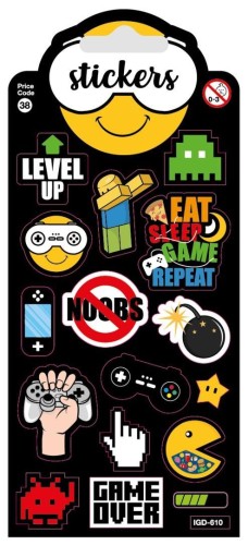 Naklejki - Video Game Icons, Card Group Greetings
