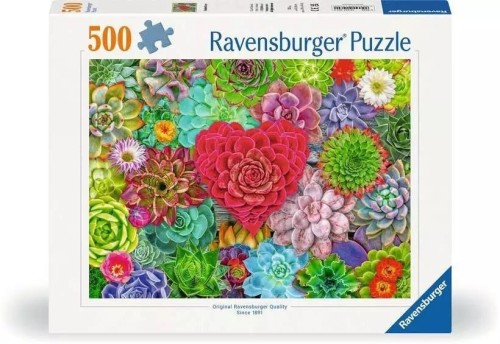 Puzzle 2D 500 Miłość sukulent, Ravensburger