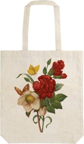 Torba bawełniana Czerwone kwiaty Szoperka