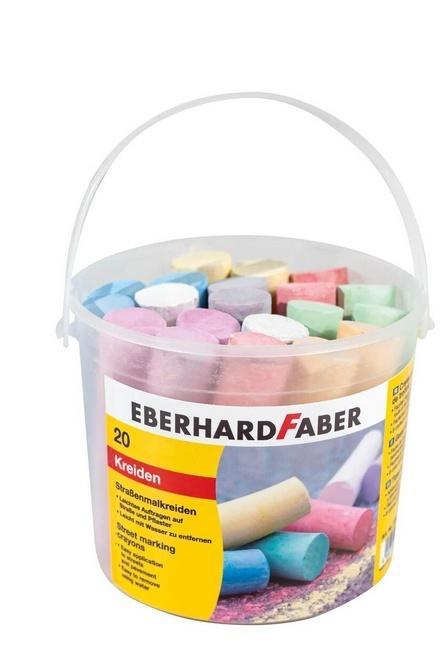Kreda chodnikowa w wiaderku 20szt, Eberhard Faber