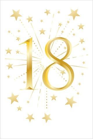 Karnet Urodziny - Eighteen