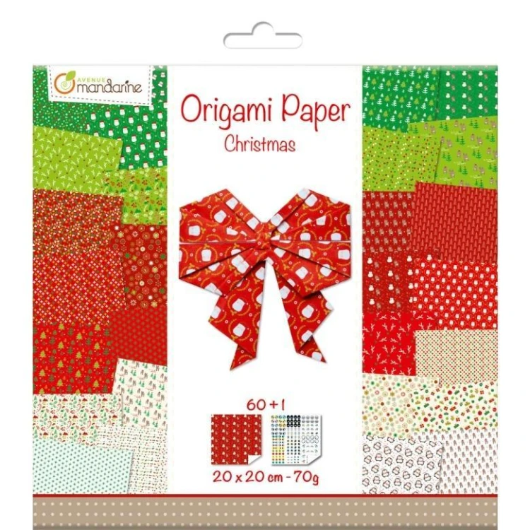 Origami Boże Narodzenie 20x20cm, Clairefontaine