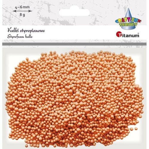 Styropianowe kulki 8g pomarańczowe, Titanum