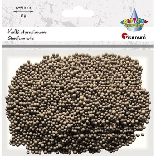 Styropianowe kulki 8g brązowe, Titanum