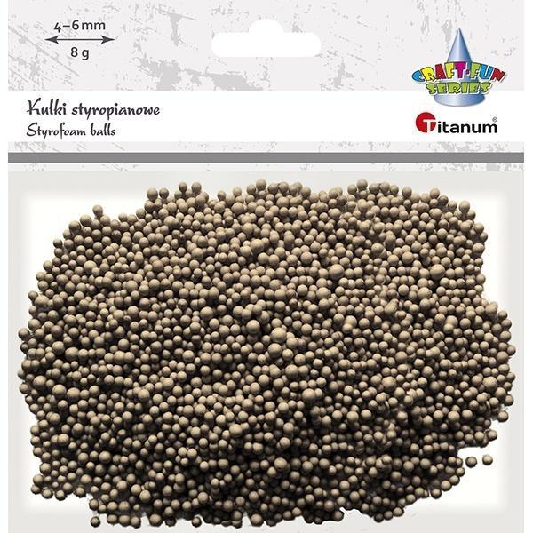 Styropianowe kulki 8g brązowe, Titanum