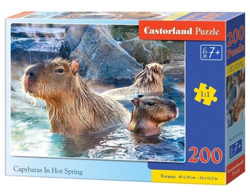 Puzzle 200 Capybaras In Hot Spring, Castorland