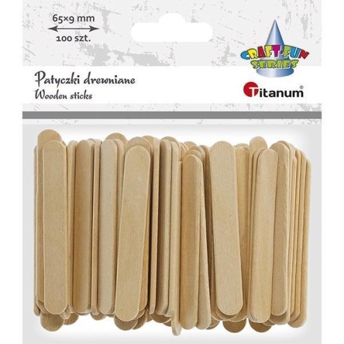 Drewniane patyczki proste 9x65mm 1,5mm 100szt