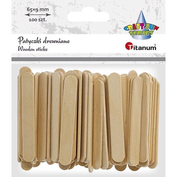 Drewniane patyczki proste 9x65mm 1,5mm 100szt