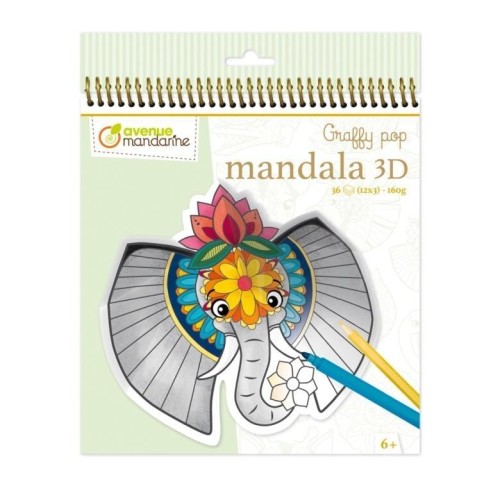 Kolorowanki mandale 3D - Zwierzęta sawanna