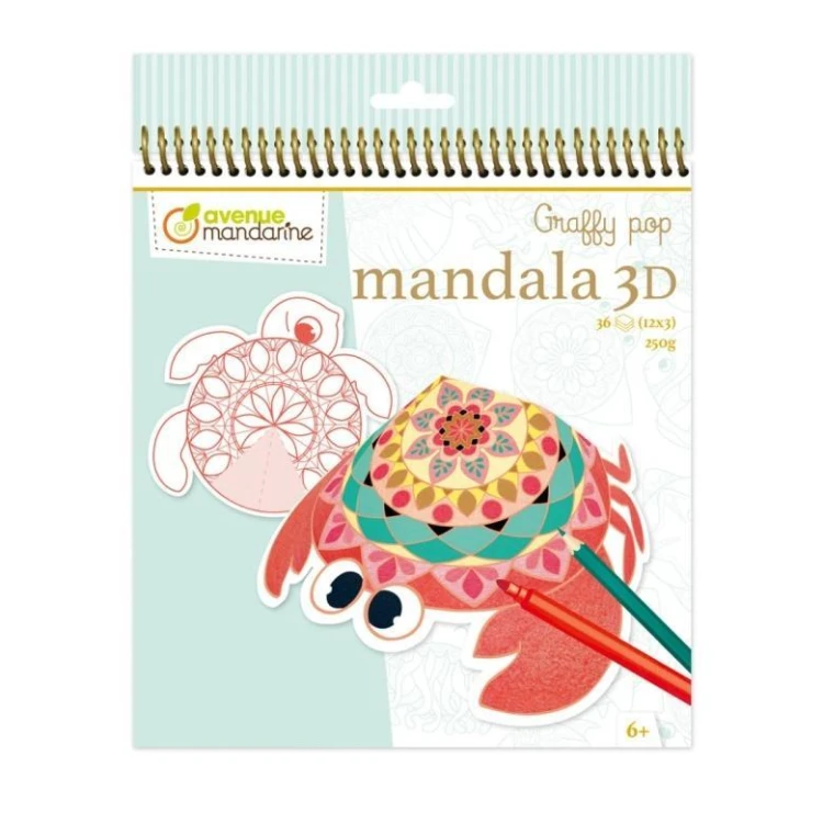 Kolorowanki mandale 3D - Zwierzęta morskie