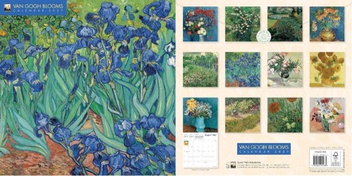 Kalendarz 2027 ścienny kwadrat Van Gogh Kwiaty