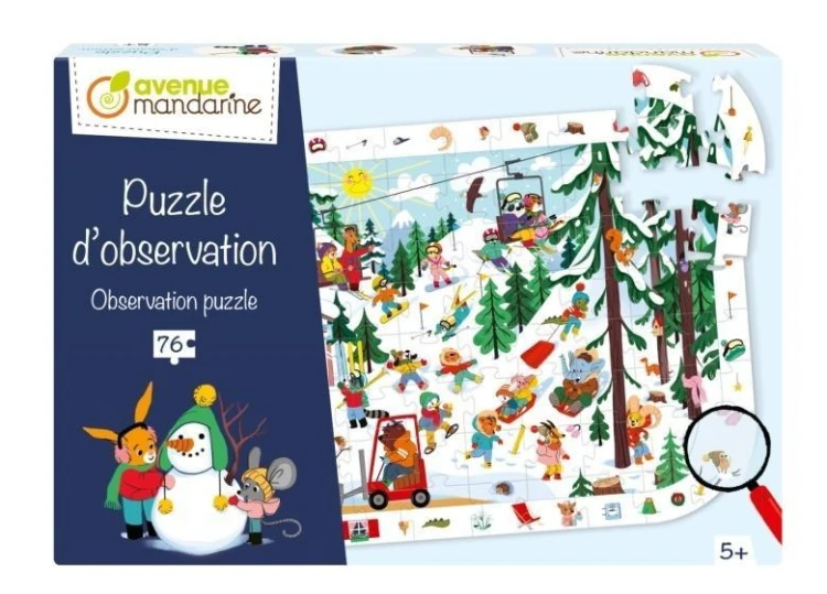 Puzzle obserwacyjne - Góry zimą, Clairefontaine