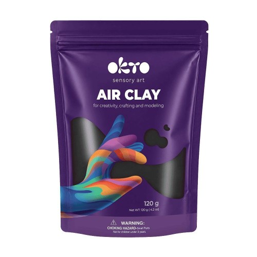 Masa plastyczna Air Dry Clay TM OKTO 120 g Czarny