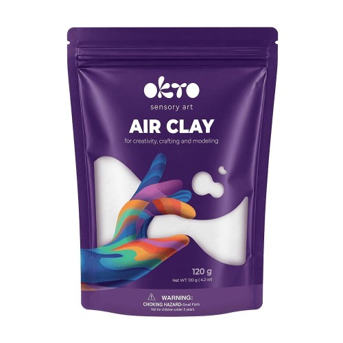 Masa plastyczna Air Dry Clay TM OKTO 120 g Biały