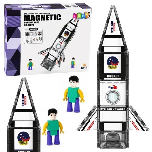 Klocki magnetyczne konstrukcyjne Rakieta 26el