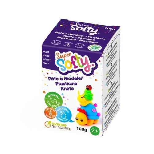 Masa super-softy fioletowa 100g, Clairefontaine