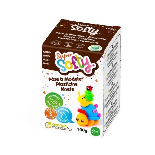 Masa super-softy brązowa 100g, Clairefontaine