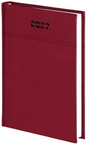 Kalendarz 2027 A4 dzienny Welur bordo