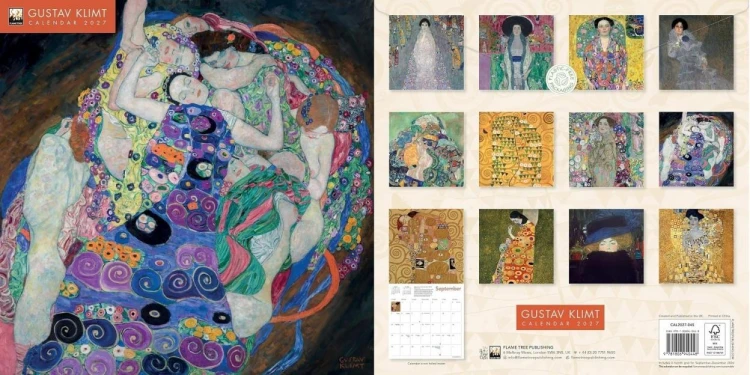 Kalendarz 2027 ścienny kwadrat Gustav Klimt