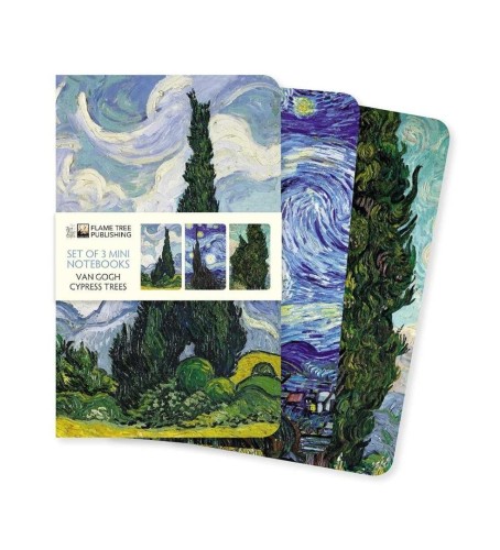 Zestaw 3 notatników MINI Cyprysy Vincent van Gogh