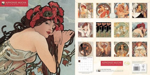 Kalendarz 2027 ścienny kwadrat Alphonse Mucha
