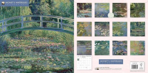 Kalendarz 2027 ścienny kwadrat Lilie wodne Monet